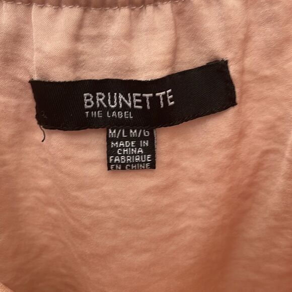 [M/L] BRUNETTE | Silky Blush Pink Satin Style One Piece Short Pyjama Romper - Picture 12 of 12